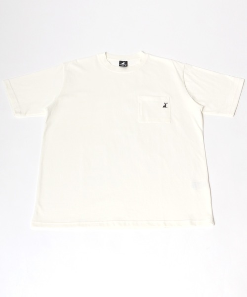 CAPTAIN STAG(キャプテンスタッグ)の「CAPTAIN STAG/キャプテンスタッグ ヘビーコットン ポケ付 ワンポイント刺繍 無地Tシャツ(Tシャツ/カットソー・メンズ・ホワイト/ブラック/ベージュ/ネイビー/グレー・LL/M/L)」の10枚目の写真