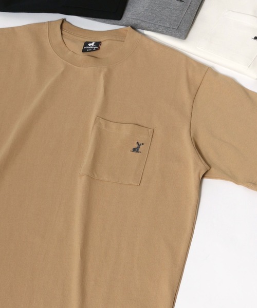 CAPTAIN STAG(キャプテンスタッグ)の「CAPTAIN STAG/キャプテンスタッグ ヘビーコットン ポケ付 ワンポイント刺繍 無地Tシャツ(Tシャツ/カットソー・メンズ・ホワイト/ブラック/ベージュ/ネイビー/グレー・LL/M/L)」の22枚目の写真