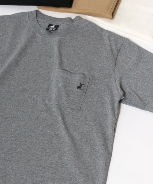 CAPTAIN STAG(キャプテンスタッグ)の「CAPTAIN STAG/キャプテンスタッグ ヘビーコットン ポケ付 ワンポイント刺繍 無地Tシャツ(Tシャツ/カットソー・メンズ・ホワイト/ブラック/ベージュ/ネイビー/グレー・LL/M/L)」の21枚目の写真
