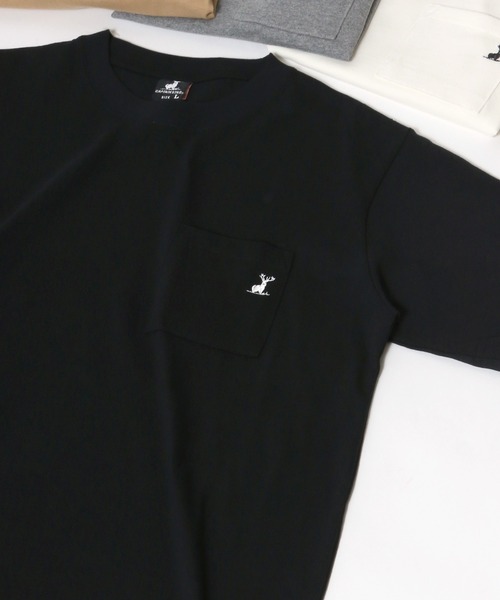 CAPTAIN STAG(キャプテンスタッグ)の「CAPTAIN STAG/キャプテンスタッグ ヘビーコットン ポケ付 ワンポイント刺繍 無地Tシャツ(Tシャツ/カットソー・メンズ・ホワイト/ブラック/ベージュ/ネイビー/グレー・LL/M/L)」の20枚目の写真