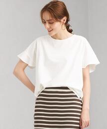 green label relaxing | CB コットン ポンチ フレア スリーブ プルオーバー カットソー / ボーダー(Tシャツ/カットソー)