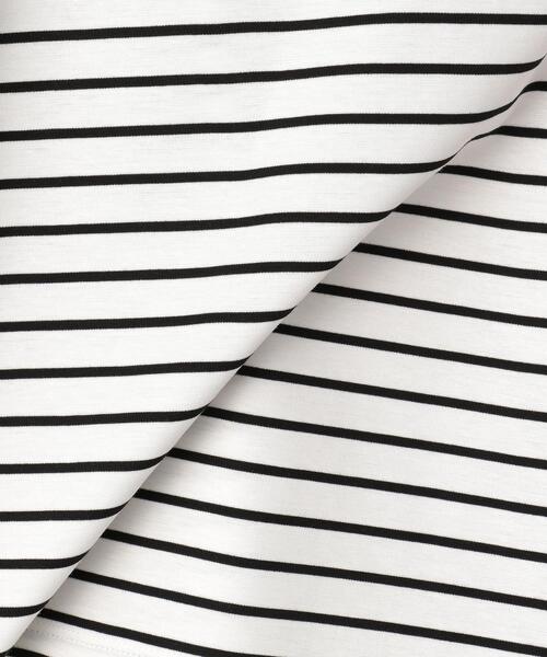 green label relaxing（グリーンレーベルリラクシング）の「CB コットン ポンチ フレア スリーブ プルオーバー カットソー / ボーダー（Tシャツ/カットソー・レディース・ダークグリーン/ダークブラウン/オフホワイト/その他1・FREE）」の19枚目の写真