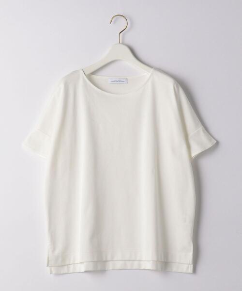 green label relaxing（グリーンレーベルリラクシング）の「CB コットン ポンチ フレア スリーブ プルオーバー カットソー / ボーダー（Tシャツ/カットソー・レディース・ダークグリーン/ダークブラウン/オフホワイト/その他1・FREE）」の20枚目の写真