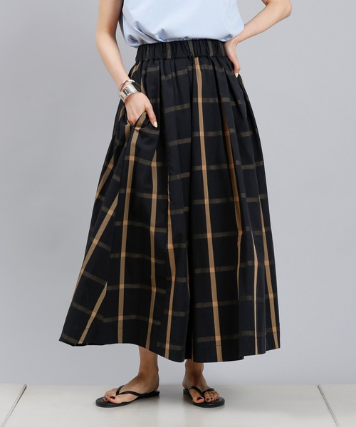 DouDou（ドゥドゥ）の「チェックフレアスカート（スカート・レディース・カーキ/ブラック・FREE）」の21枚目の写真