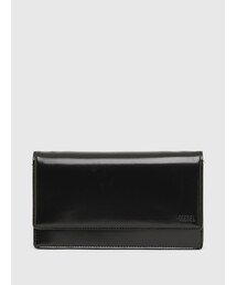 DIESEL | レディース シャイニーレザー ストラップ付き 長財布(クラッチバッグ)
