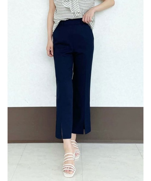 Te chichi TERRASSE（テチチテラス）の「麻調スリットテーパードパンツ（その他パンツ・レディース・ベージュ/ネイビー/モカ・ﾌﾘ-）」の3枚目の写真