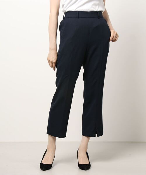 Te chichi TERRASSE（テチチテラス）の「麻調スリットテーパードパンツ（その他パンツ・レディース・ベージュ/ネイビー/モカ・ﾌﾘ-）」の6枚目の写真