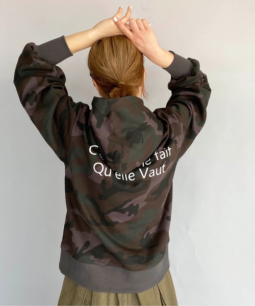 PICCIN(ピッチン)の「カモフラージュフーディ(パーカー・レディース・ブラウン系その他/グレー系その他・M)」の2枚目の写真