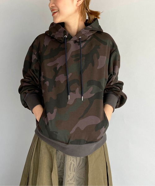 PICCIN(ピッチン)の「カモフラージュフーディ(パーカー・レディース・ブラウン系その他/グレー系その他・M)」の3枚目の写真