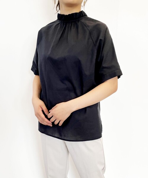 SHARE PARK（シェアパーク）の「【洗える】付け衿ブラウス（シャツ/ブラウス・レディース・ブラック系/ライトグレー系/オレンジ系・1）」の13枚目の写真