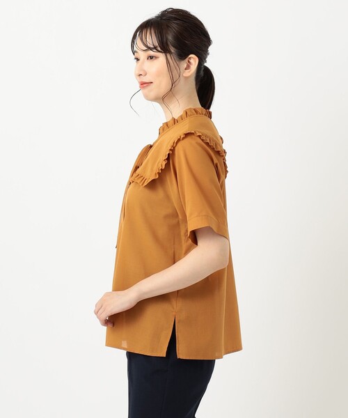 SHARE PARK（シェアパーク）の「【洗える】付け衿ブラウス（シャツ/ブラウス・レディース・ブラック系/ライトグレー系/オレンジ系・1）」の19枚目の写真