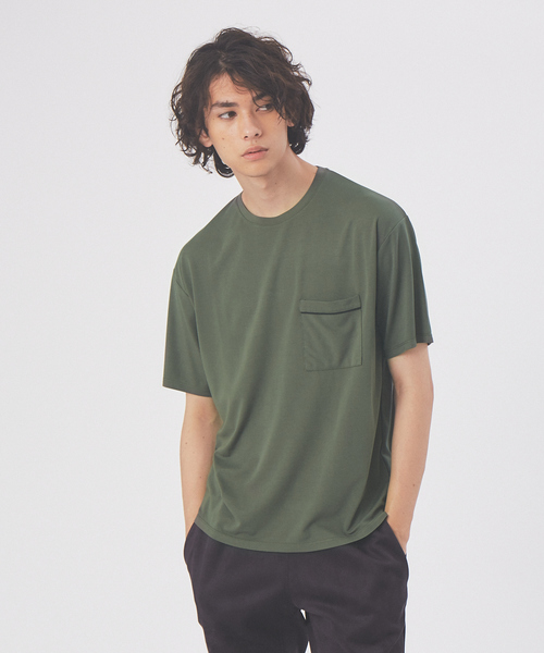 ABAHOUSE(アバハウス)の「パイピング ポンチ ポケット Tシャツ(Tシャツ/カットソー・メンズ・イエロー/ホワイト/カーキ/パープル・48/50/46)」の1枚目の写真