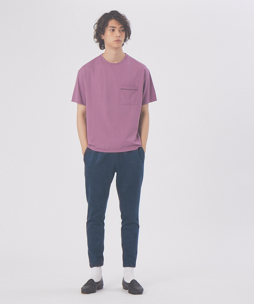 ABAHOUSE(アバハウス)の「パイピング ポンチ ポケット Tシャツ(Tシャツ/カットソー・メンズ・イエロー/ホワイト/カーキ/パープル・48/50/46)」の7枚目の写真