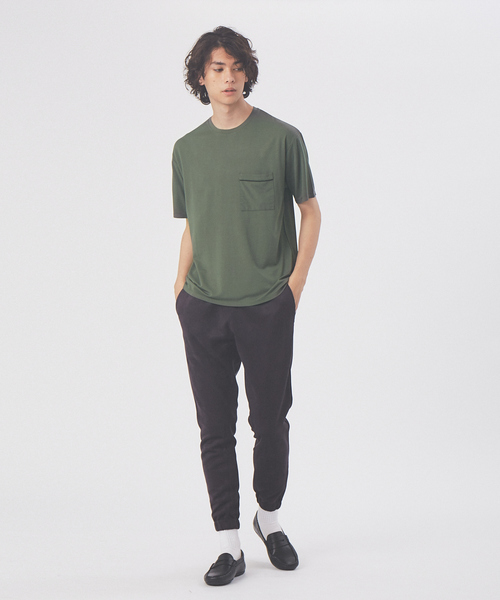 ABAHOUSE(アバハウス)の「パイピング ポンチ ポケット Tシャツ(Tシャツ/カットソー・メンズ・イエロー/ホワイト/カーキ/パープル・48/50/46)」の8枚目の写真