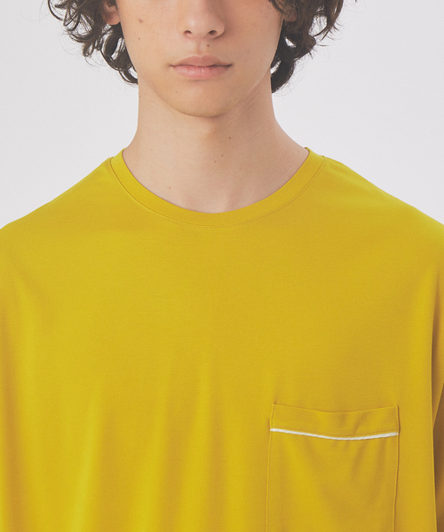 ABAHOUSE(アバハウス)の「パイピング ポンチ ポケット Tシャツ(Tシャツ/カットソー・メンズ・イエロー/ホワイト/カーキ/パープル・48/50/46)」の11枚目の写真