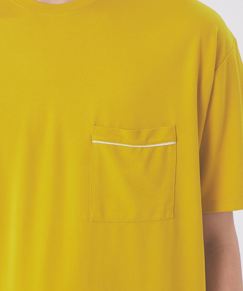 ABAHOUSE(アバハウス)の「パイピング ポンチ ポケット Tシャツ(Tシャツ/カットソー・メンズ・イエロー/ホワイト/カーキ/パープル・48/50/46)」の12枚目の写真