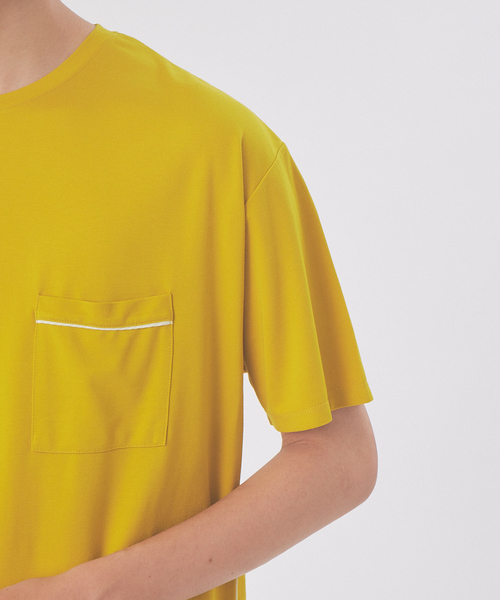 ABAHOUSE(アバハウス)の「パイピング ポンチ ポケット Tシャツ(Tシャツ/カットソー・メンズ・イエロー/ホワイト/カーキ/パープル・48/50/46)」の13枚目の写真
