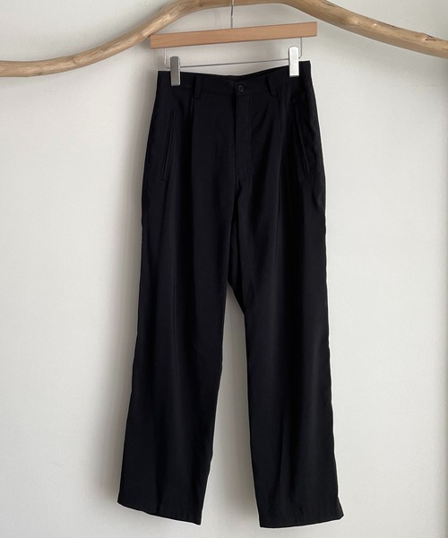 CANAL JEAN(キャナルジーン)の「RED CHOP WORKS(レッドチョップワークス) レーヨン混タックテーパードパンツ(その他パンツ・レディース・ブラック/ベージュ/パープル・38/36)」の12枚目の写真