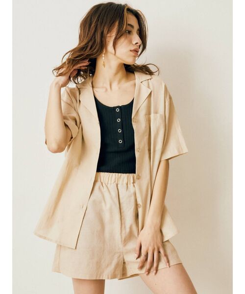 EVRIS(エヴリス)の「フロントボタンタンクトップ(タンクトップ・レディース・アイボリー/グリーン/ブラック・FREE)」の10枚目の写真