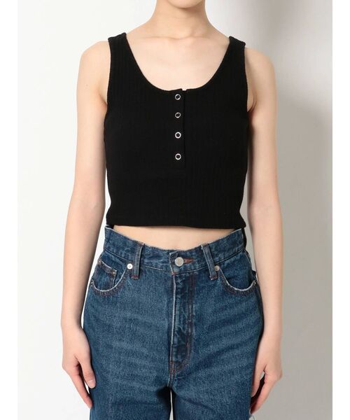 EVRIS(エヴリス)の「フロントボタンタンクトップ(タンクトップ・レディース・アイボリー/グリーン/ブラック・FREE)」の12枚目の写真