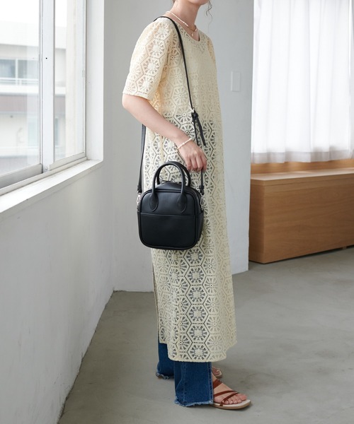 DISCOAT（ディスコート）の「ミニボストンショルダーバッグ（ショルダーバッグ・レディース・ブラック/ダークブラウン/サンドベージュ/ブラック系その他・FREE）」の5枚目の写真