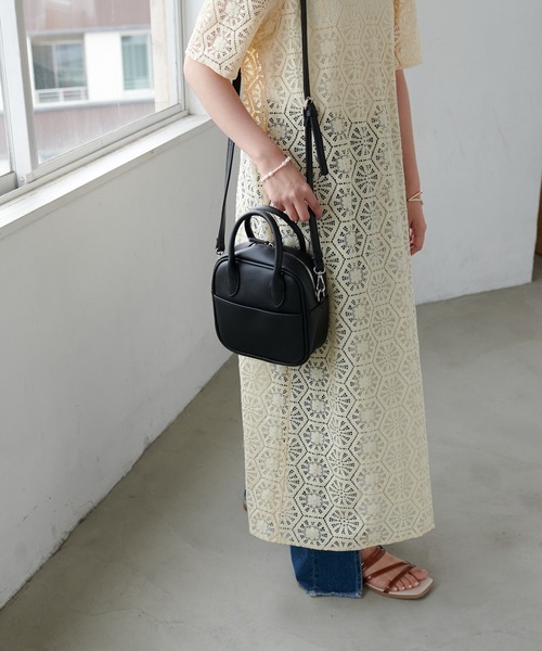 DISCOAT（ディスコート）の「ミニボストンショルダーバッグ（ショルダーバッグ・レディース・ブラック/ダークブラウン/サンドベージュ/ブラック系その他・FREE）」の6枚目の写真