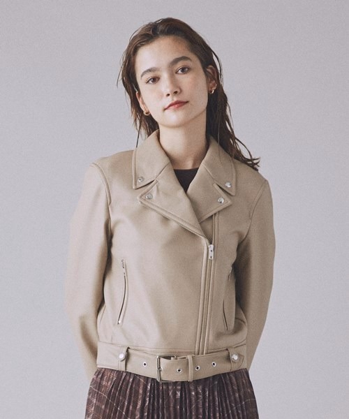 リリーブラウン革ジャン