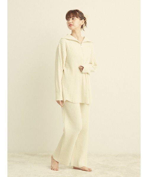 SNIDEL HOME（スナイデルホーム）の「ワイドリブハーフジッププル