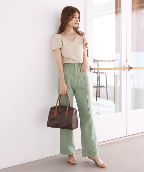 one after another NICE CLAUP（ワンアフターアナザーナイスクラップ）の「<Web限定カラーあり>モノグラム２Wayボストンミニバッグ（ボストンバッグ・レディース・ブラウン系その他/ダークブラウン/アイボリー・FREE）」の14枚目の写真