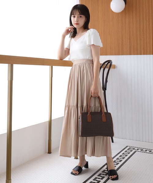 one after another NICE CLAUP（ワンアフターアナザーナイスクラップ）の「<Web限定カラーあり>モノグラム２Wayボストンミニバッグ（ボストンバッグ・レディース・ブラウン系その他/ダークブラウン/アイボリー・FREE）」の15枚目の写真