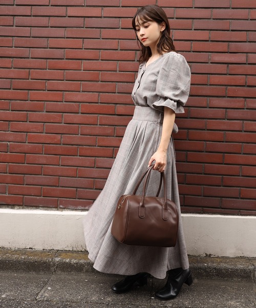 one after another NICE CLAUP（ワンアフターアナザーナイスクラップ）の「<Web限定カラーあり>モノグラム２Wayボストンミニバッグ（ボストンバッグ・レディース・ブラウン系その他/ダークブラウン/アイボリー・FREE）」の22枚目の写真