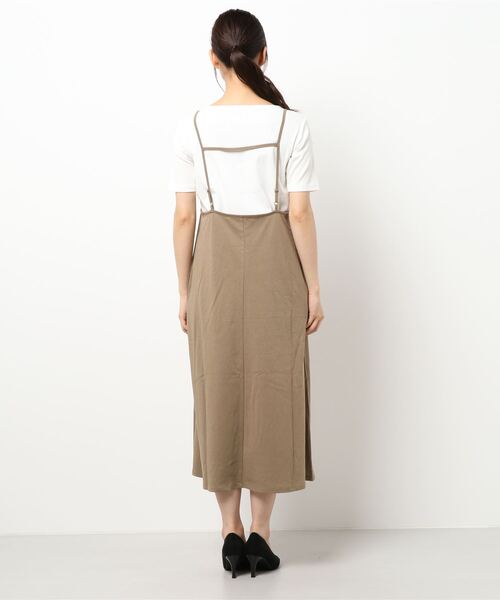 AZUL by moussy（アズールバイマウジー）の「TOPS SET CAMI ONEPIECE / トップスセット キャミワンピース（ワンピース・レディース・ブラック/ダークカーキ/ベージュ・MEDIUM/SMALL）」の19枚目の写真