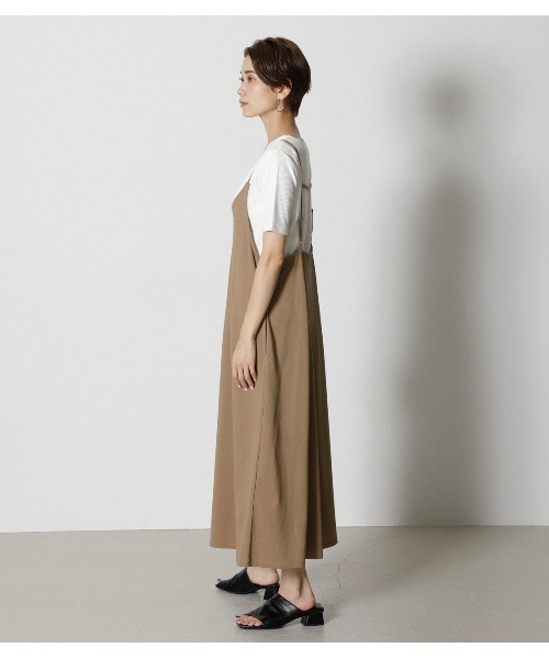 AZUL by moussy（アズールバイマウジー）の「TOPS SET CAMI ONEPIECE / トップスセット キャミワンピース（ワンピース・レディース・ブラック/ダークカーキ/ベージュ・MEDIUM/SMALL）」の16枚目の写真