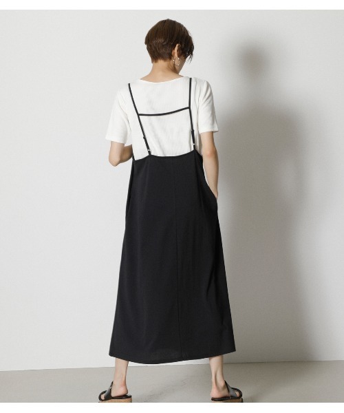 AZUL by moussy（アズールバイマウジー）の「TOPS SET CAMI ONEPIECE / トップスセット キャミワンピース（ワンピース・レディース・ブラック/ダークカーキ/ベージュ・MEDIUM/SMALL）」の13枚目の写真