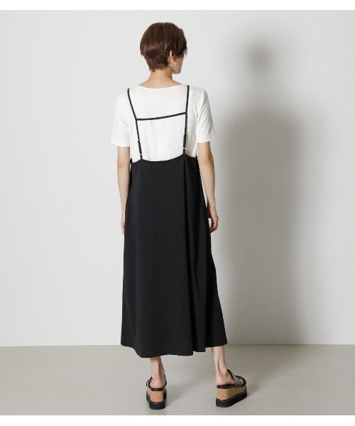 AZUL by moussy（アズールバイマウジー）の「TOPS SET CAMI ONEPIECE / トップスセット キャミワンピース（ワンピース・レディース・ブラック/ダークカーキ/ベージュ・MEDIUM/SMALL）」の21枚目の写真