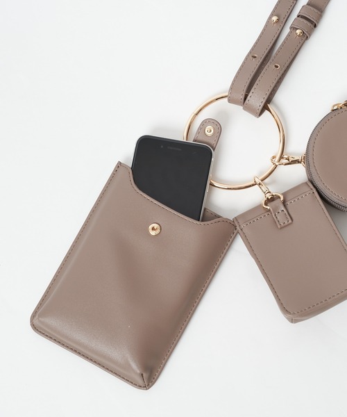 CIAOPANIC（チャオパニック）の「マルチショルダーバッグ/３点セット（ショルダーバッグ・レディース・ブラック/オレンジ/グレイッシュベージュ・FREE）」の3枚目の写真