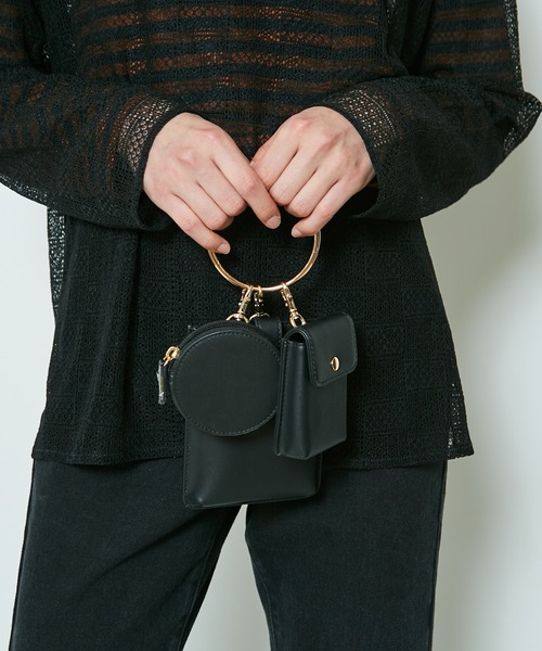 CIAOPANIC（チャオパニック）の「マルチショルダーバッグ/３点セット（ショルダーバッグ・レディース・ブラック/オレンジ/グレイッシュベージュ・FREE）」の5枚目の写真