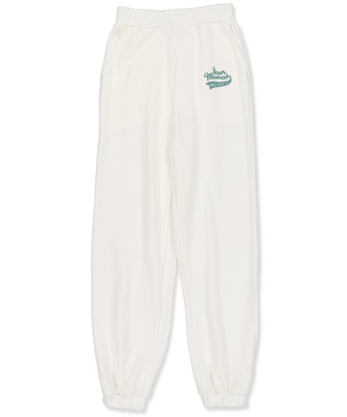 SPINNS（スピンズ）の「HEUREUXロゴ 裏毛スウェットパンツ（スウェットパンツ・レディース・オフホワイト/ネイビー/オートミール/ダークグリーン/ブラック/スミクロ・ONESIZE）」の12枚目の写真