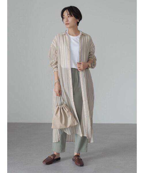 AMERICAN HOLIC（アメリカンホリック）の「3WAYバックギャザーシャツワンピース（ワンピース・レディース・チャコールグレー/ストライプ/チェック・FREE）」の8枚目の写真