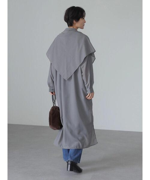 AMERICAN HOLIC（アメリカンホリック）の「3WAYバックギャザーシャツワンピース（ワンピース・レディース・チャコールグレー/ストライプ/チェック・FREE）」の11枚目の写真