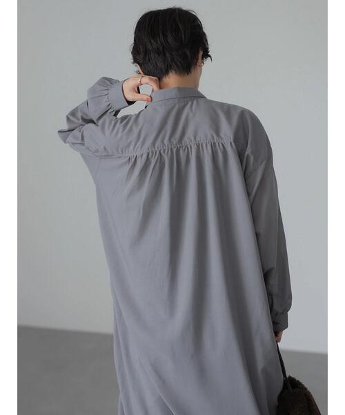 AMERICAN HOLIC（アメリカンホリック）の「3WAYバックギャザーシャツワンピース（ワンピース・レディース・チャコールグレー/ストライプ/チェック・FREE）」の17枚目の写真
