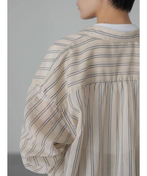 AMERICAN HOLIC（アメリカンホリック）の「3WAYバックギャザーシャツワンピース（ワンピース・レディース・チャコールグレー/ストライプ/チェック・FREE）」の20枚目の写真