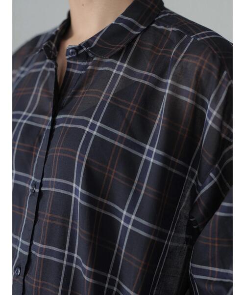 AMERICAN HOLIC（アメリカンホリック）の「3WAYバックギャザーシャツワンピース（ワンピース・レディース・チャコールグレー/ストライプ/チェック・FREE）」の22枚目の写真