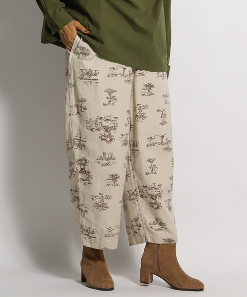 niko and...（ニコアンド）の「ZOOアソートコクーンパンツ（その他パンツ・レディース・チャコール/キャメル/ベージュ/グリーン・MEDIUM/LARGE）」の2枚目の写真