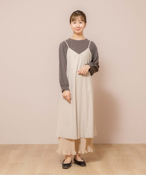 flower（フラワー）の「スウィングシフォンワンピース（ワンピース・レディース・ブラウン/アイボリー・FREE）」の15枚目の写真