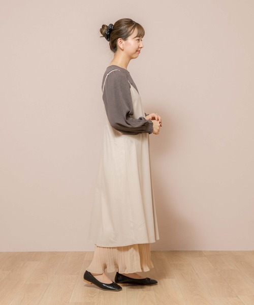 flower（フラワー）の「スウィングシフォンワンピース（ワンピース・レディース・ブラウン/アイボリー・FREE）」の17枚目の写真