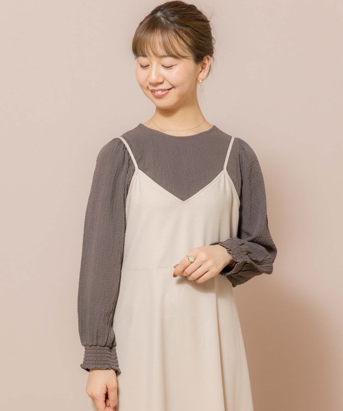 flower（フラワー）の「スウィングシフォンワンピース（ワンピース・レディース・ブラウン/アイボリー・FREE）」の20枚目の写真