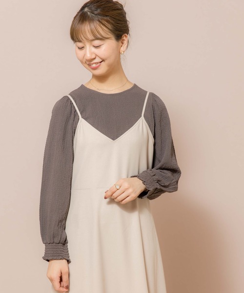 flower（フラワー）の「スウィングシフォンワンピース（ワンピース・レディース・ブラウン/アイボリー・FREE）」の21枚目の写真