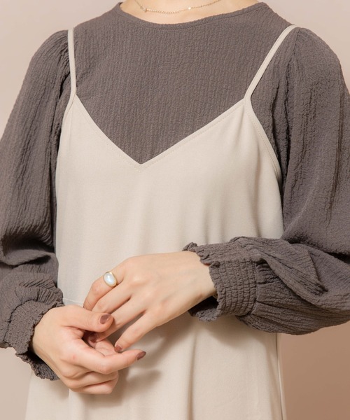 flower（フラワー）の「スウィングシフォンワンピース（ワンピース・レディース・ブラウン/アイボリー・FREE）」の13枚目の写真