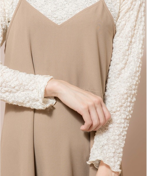 flower（フラワー）の「スウィングシフォンワンピース（ワンピース・レディース・ブラウン/アイボリー・FREE）」の14枚目の写真